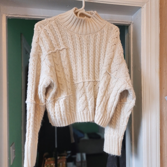 Zara turtleneck woven women's sweater. - Picture 8 of 8